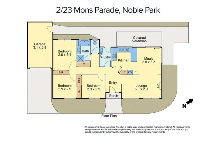 Floorplan of Homely unit listing, 2/23 Mons Parade, Noble Park VIC 3174