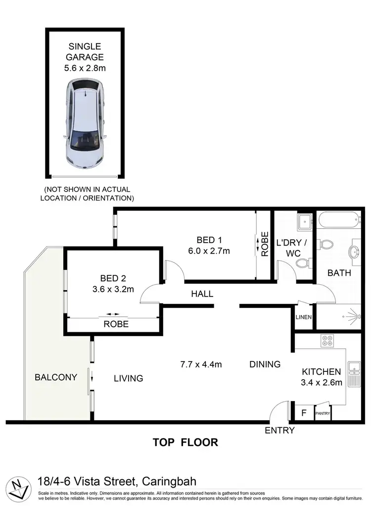 Floorplan of Homely apartment listing, 18/4-6 Vista Street, Caringbah NSW 2229