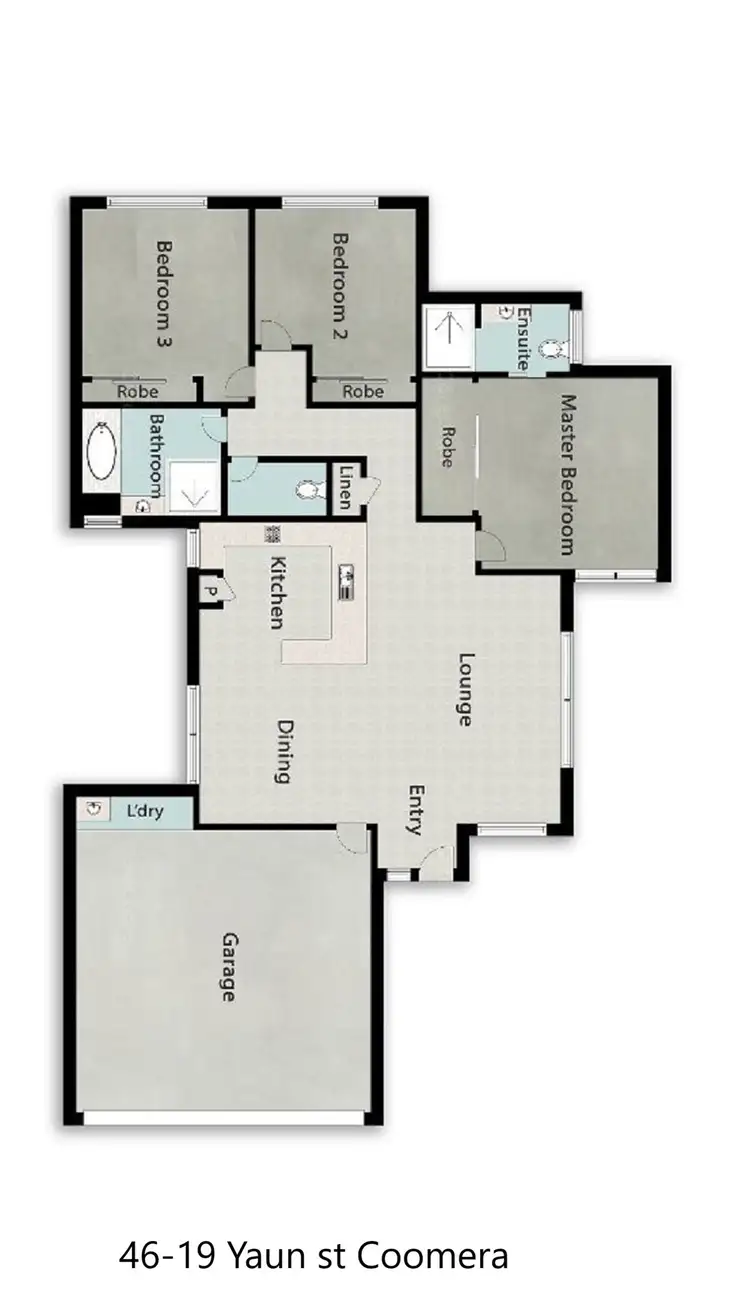 Floorplan of Homely townhouse listing, 46/19 Yaun Street, Coomera QLD 4209