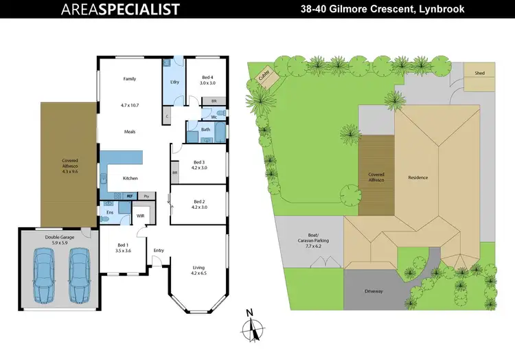 Floorplan of Homely house listing, 38-40 Gilmore Crescent, Lynbrook VIC 3975