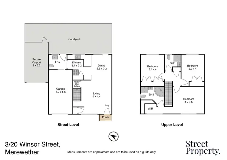 Floorplan of Homely townhouse listing, 3/20 Winsor Street, Merewether NSW 2291
