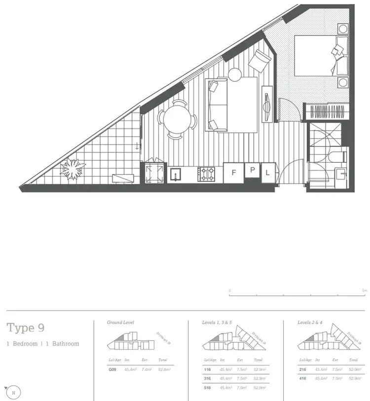 Floorplan of Homely apartment listing, G09/9 Dryburgh Street, West Melbourne VIC 3003