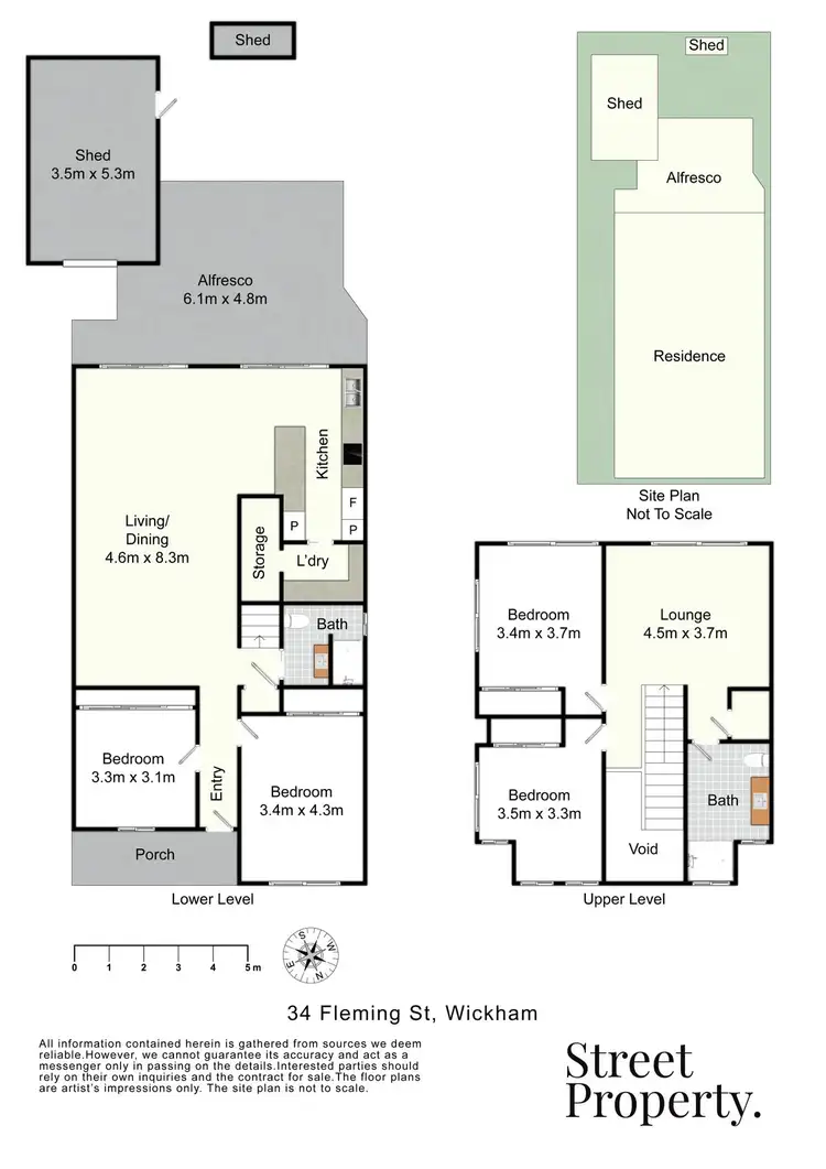 Floorplan of Homely house listing, 34 Fleming Street, Wickham NSW 2293
