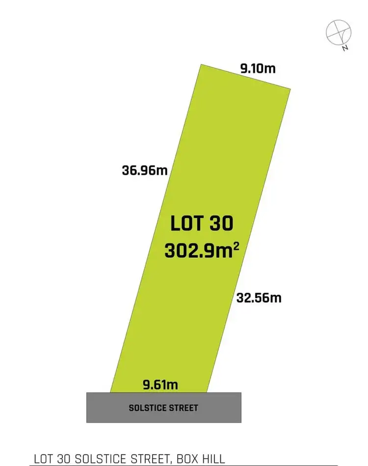 Floorplan of Homely land listing, Lot 30 Solstice Street, Box Hill NSW 2765