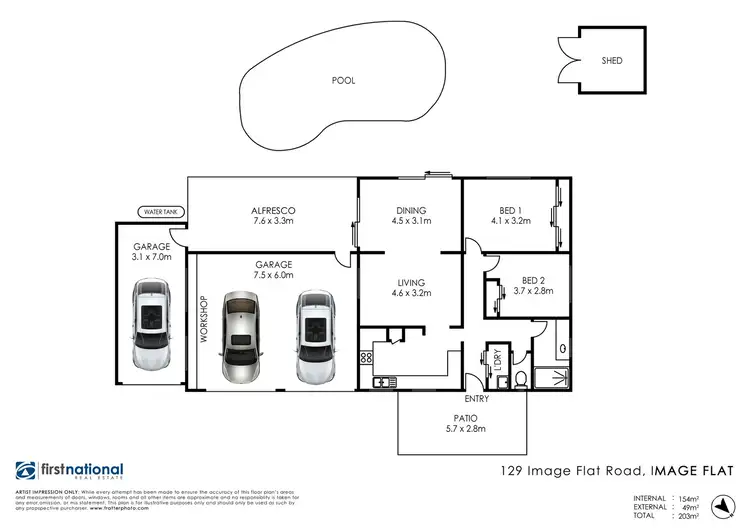 Floorplan of Homely house listing, 129 Image Flat Road, Image Flat QLD 4560