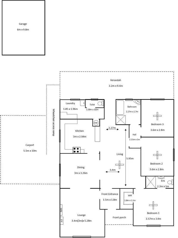 Floorplan of Homely house listing, 14 Cane Avenue, Ardrossan SA 5571