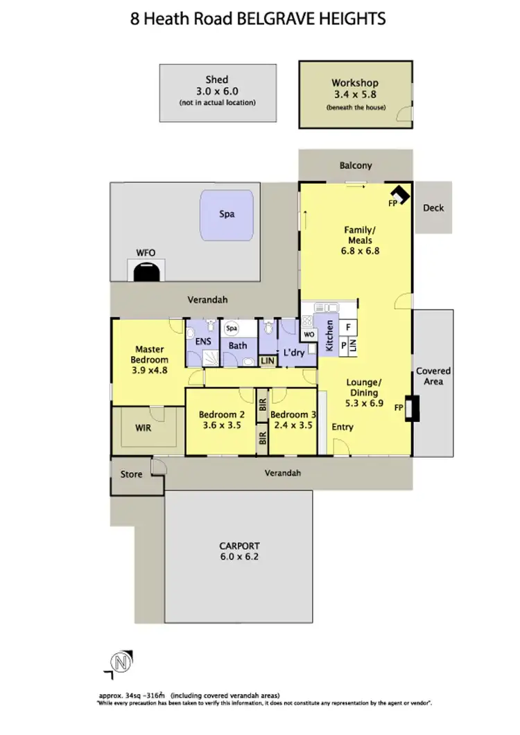 Floorplan of Homely house listing, 8 Heath Road, Belgrave Heights VIC 3160