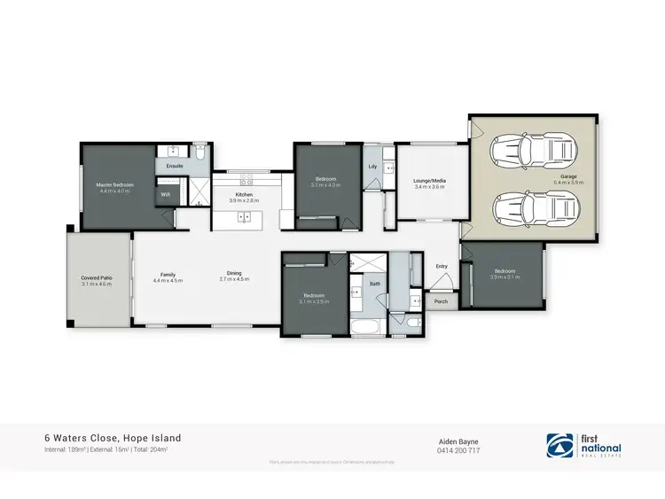 Floorplan of Homely house listing, 6 Waters Close, Hope Island QLD 4212