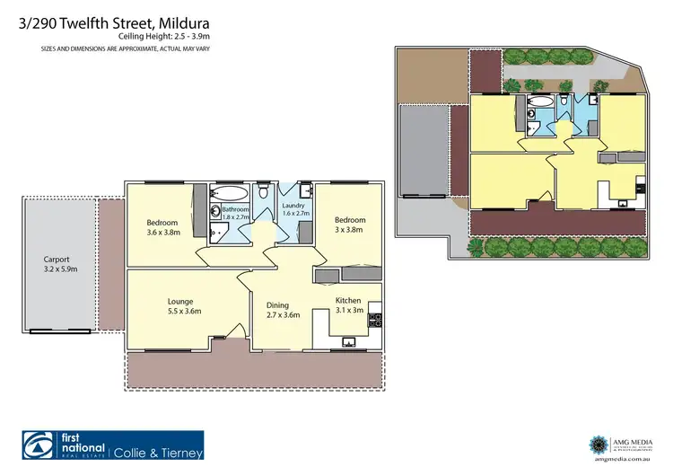 Floorplan of Homely unit listing, 3/290 Twelfth Street, Mildura VIC 3500