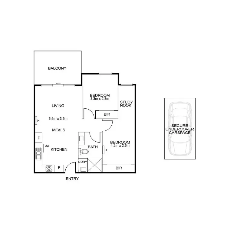 Floorplan of Homely apartment listing, 212/40 Altona Street, Kensington VIC 3031