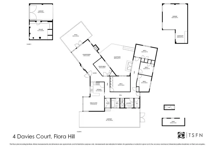 Floorplan of Homely house listing, 4 Davies Court, Flora Hill VIC 3550