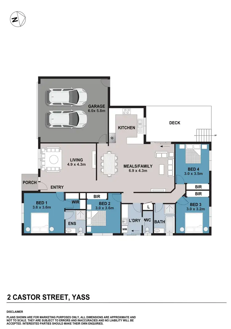 Floorplan of Homely house listing, 2 Castor Street, Yass NSW 2582