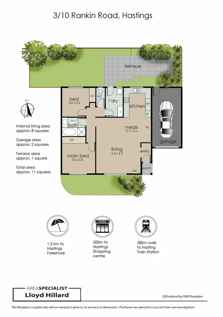 Floorplan of Homely unit listing, 3/10 Rankin Road, Hastings VIC 3915