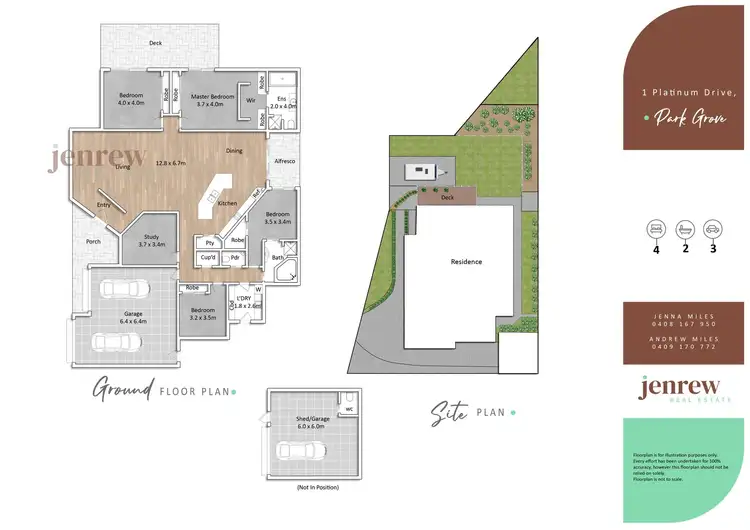 Floorplan of Homely house listing, 1 Platinum Drive, Park Grove TAS 7320