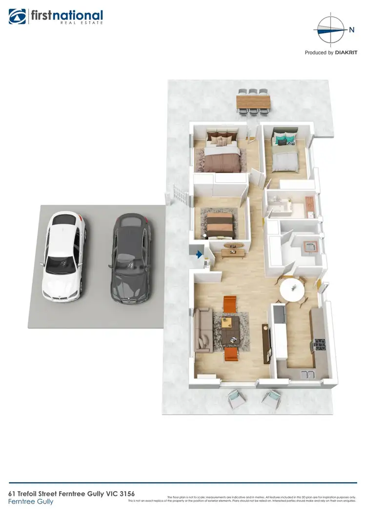 Floorplan of Homely house listing, 61 Trefoil Street, Ferntree Gully VIC 3156