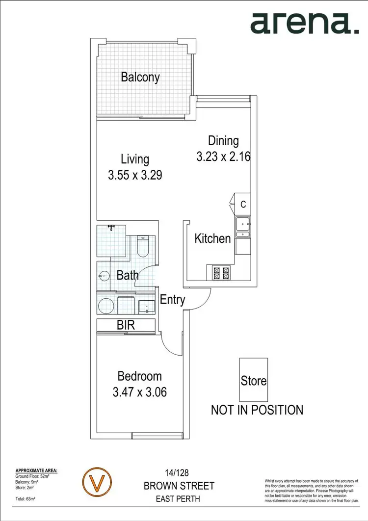 Floorplan of Homely apartment listing, 14/128 Brown Street, East Perth WA 6004