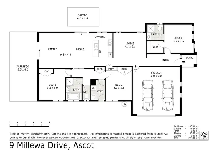 Floorplan of Homely house listing, 9 Millewa Drive, Ascot VIC 3551
