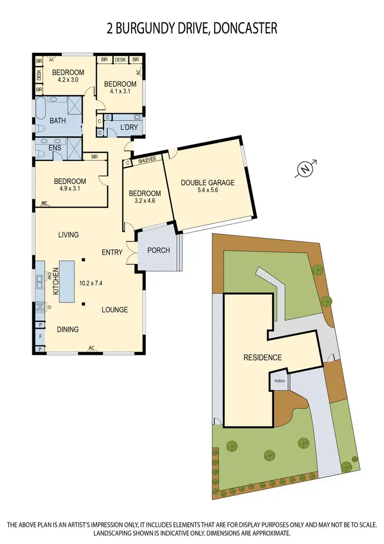 Floorplan of Homely house listing, 2 Burgundy Drive, Doncaster VIC 3108