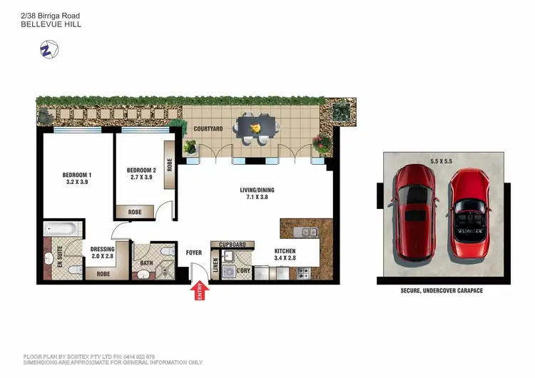 Floorplan of Homely apartment listing, 2/38 Birriga Road, Bellevue Hill NSW 2023