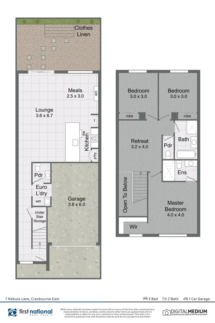 Floorplan of Homely townhouse listing, 7 Nebula Lane, Cranbourne East VIC 3977