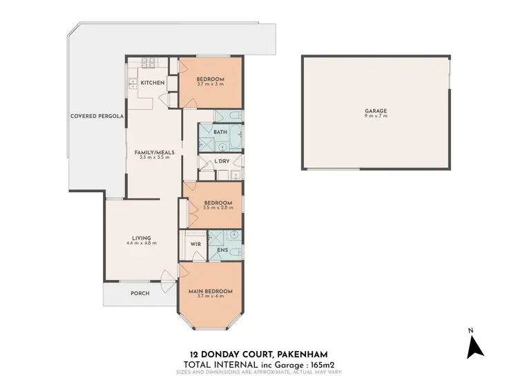 Floorplan of Homely house listing, 12 Donday Court, Pakenham VIC 3810
