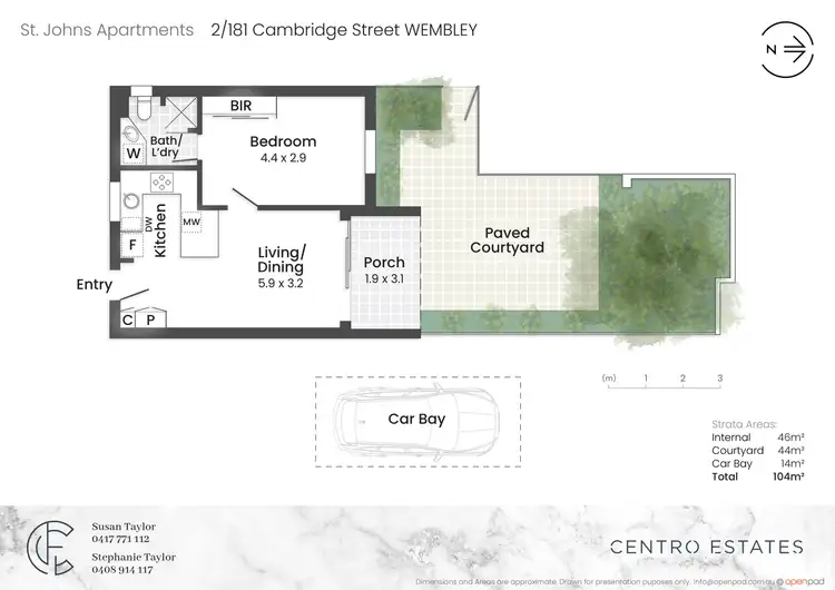 Floorplan of Homely unit listing, 2/181 Cambridge Street, Wembley WA 6014