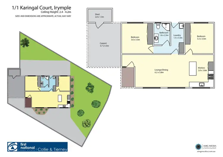 Floorplan of Homely townhouse listing, 1/1 Karingal Court, Irymple VIC 3498