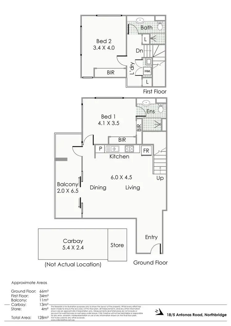 Floorplan of Homely apartment listing, 18/5 Antonas Rd, Northbridge WA 6003