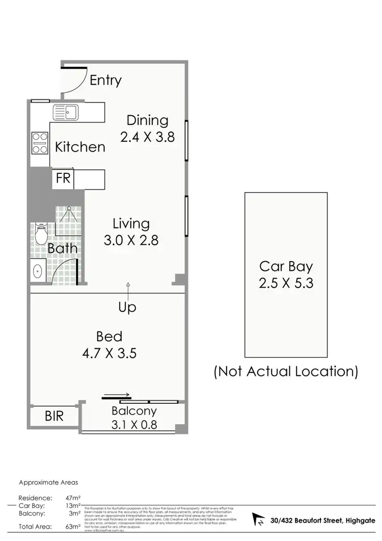 Floorplan of Homely apartment listing, 30/432 Beaufort St, Highgate WA 6003