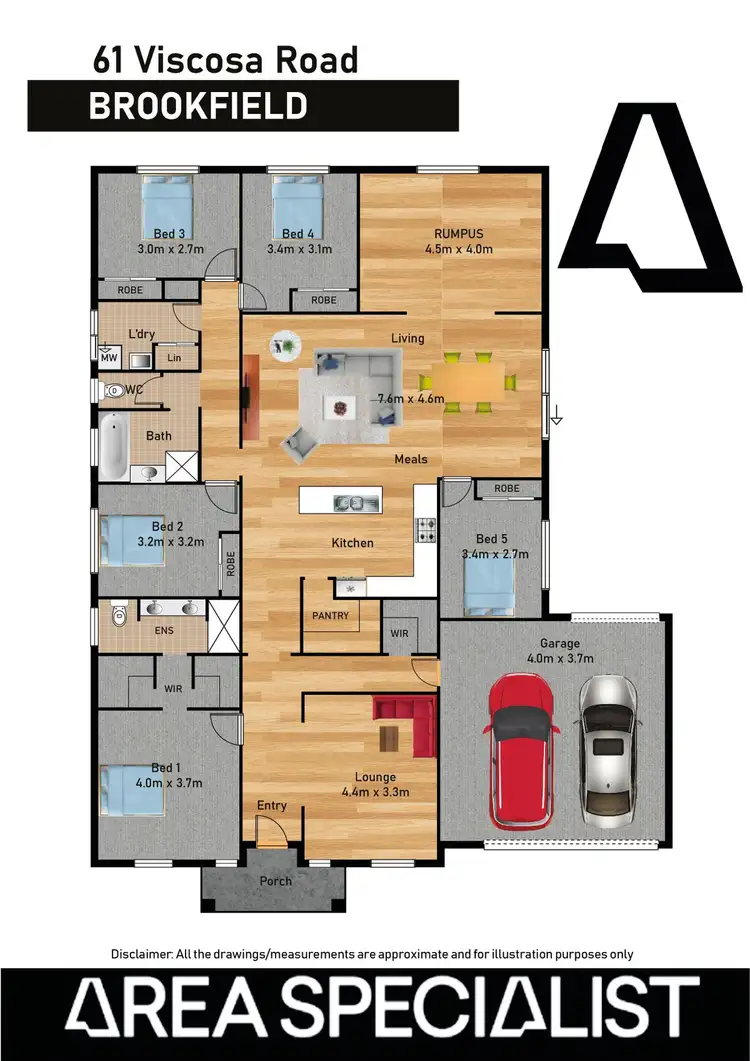Floorplan of Homely house listing, 61 Viscosa Road, Brookfield VIC 3338