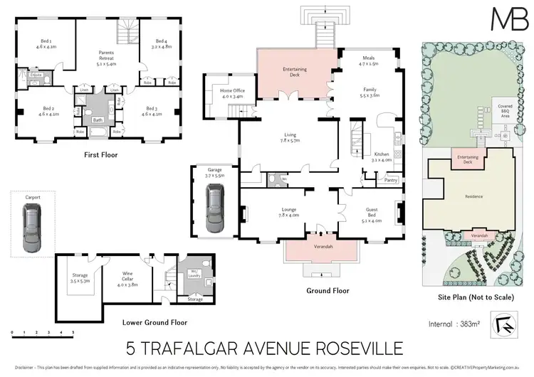 Floorplan of Homely house listing, 5 Trafalgar Avenue, Roseville NSW 2069