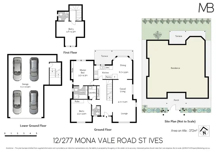 Floorplan of Homely townhouse listing, 12/277 Mona Vale Road, St Ives NSW 2075