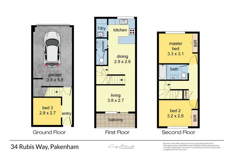 Floorplan of Homely townhouse listing, 34 Rubus Way, Pakenham VIC 3810