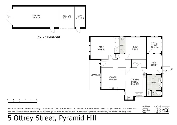 Floorplan of Homely house listing, 5 Ottrey Street, Pyramid Hill VIC 3575
