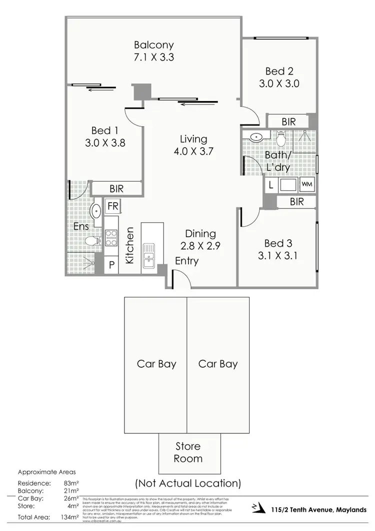 Floorplan of Homely apartment listing, 115/2 Tenth Avenue, Maylands WA 6051