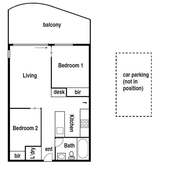 Floorplan of Homely apartment listing, 256/38 Mt Alexander Road, Travancore VIC 3032