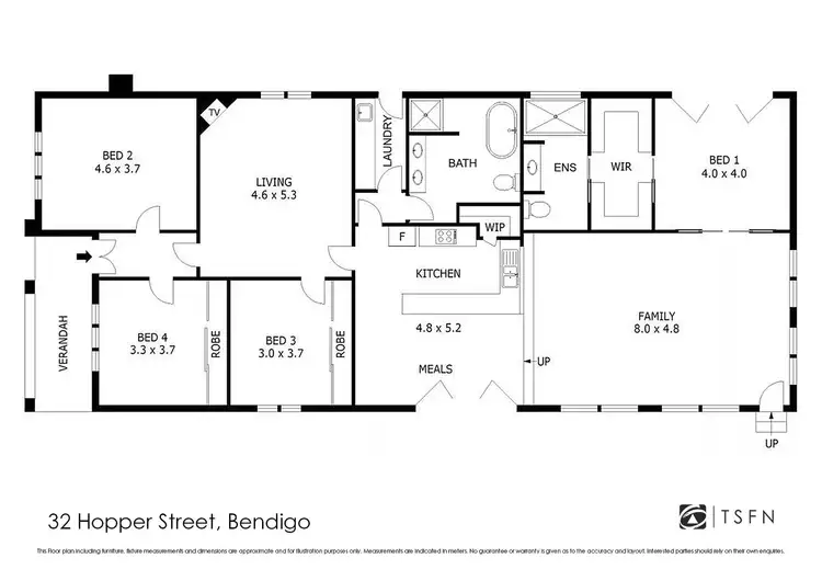 Floorplan of Homely house listing, 32 Hopper Street, Bendigo VIC 3550