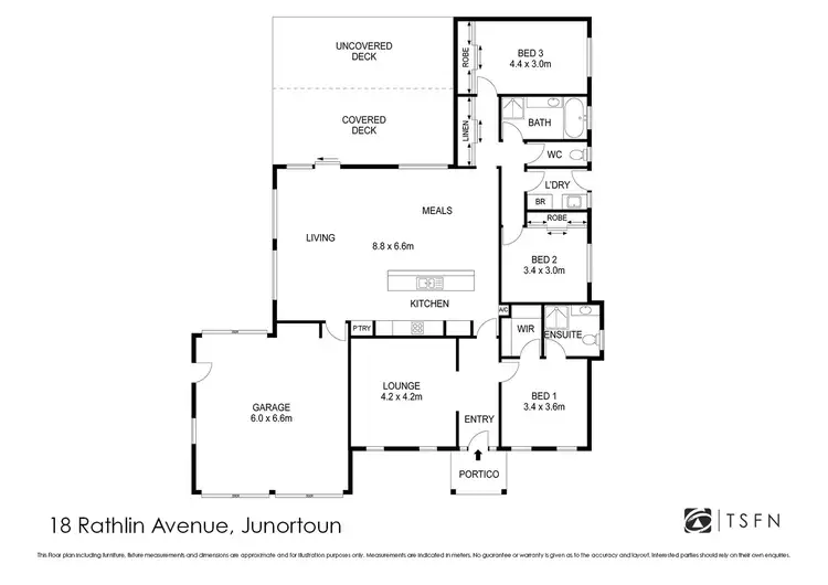 Floorplan of Homely house listing, 18 Rathlin Avenue, Junortoun VIC 3551