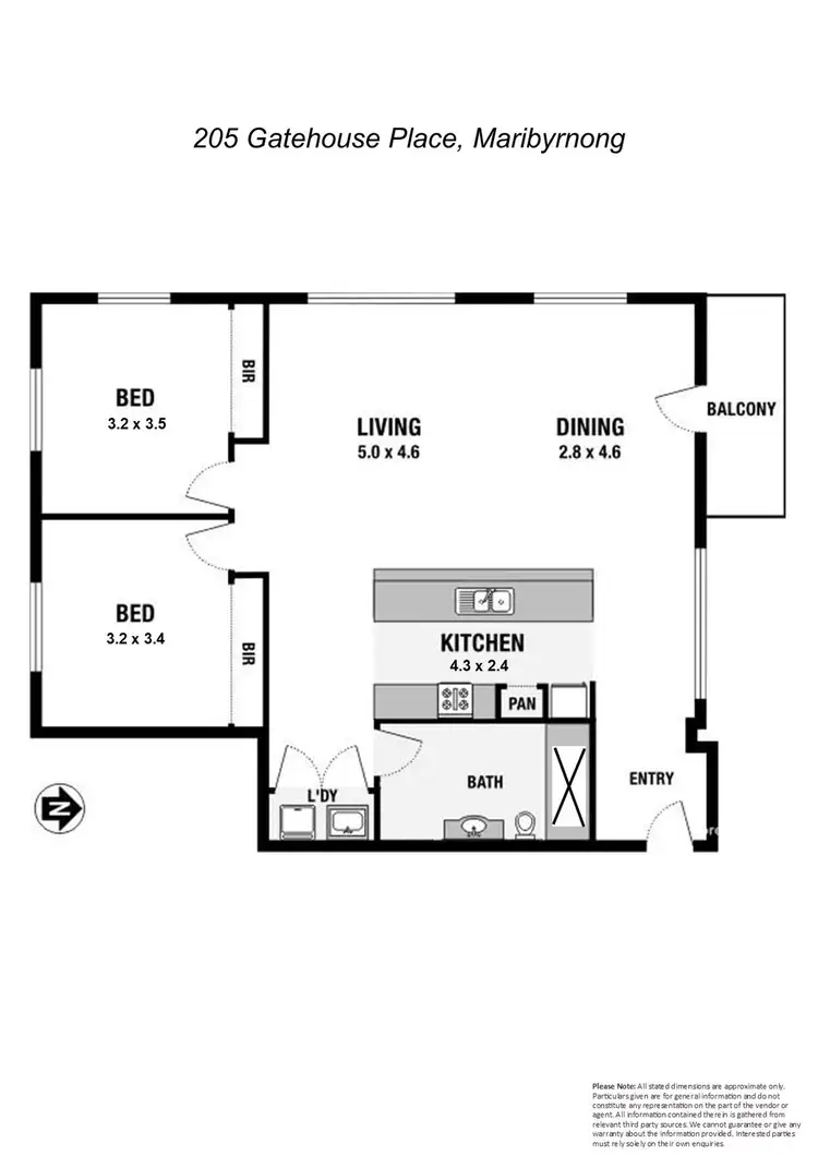 Floorplan of Homely apartment listing, 205 Gatehouse Place, Maribyrnong VIC 3032