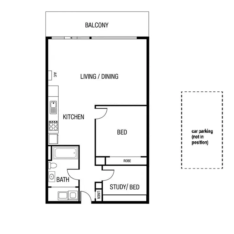 Floorplan of Homely apartment listing, 423/66 Mt Alexander Road, Travancore VIC 3032