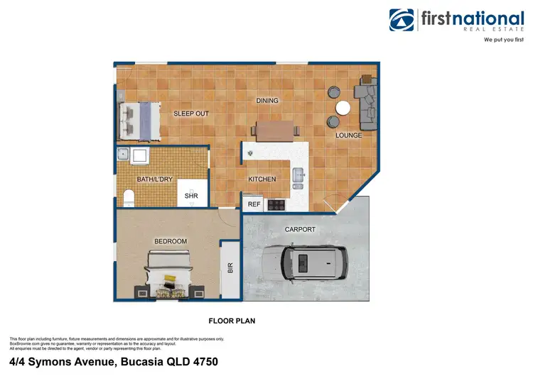 Floorplan of Homely unit listing, 4/4 Symons Avenue, Bucasia QLD 4750
