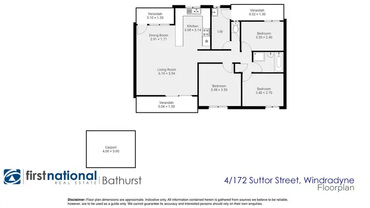 Floorplan of Homely unit listing, 4/172 Suttor Street, Windradyne NSW 2795