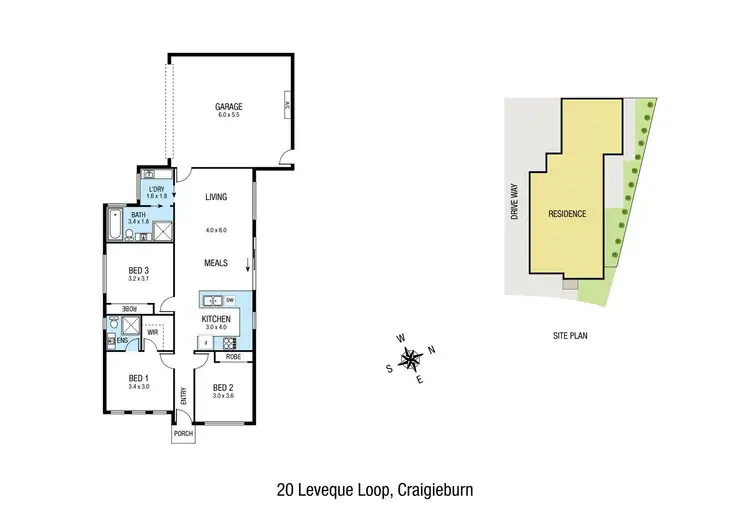 Floorplan of Homely unit listing, 1/20 Leveque Loop, Craigieburn VIC 3064