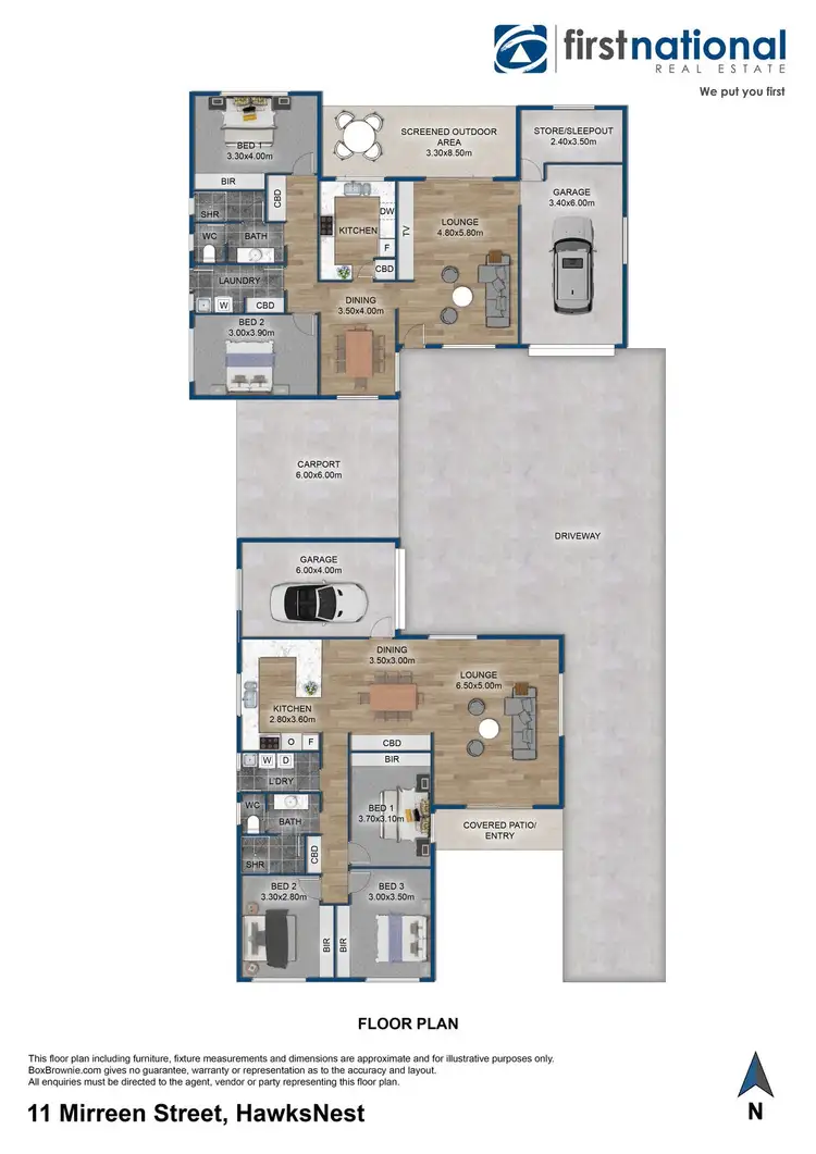 Floorplan of Homely house listing, 11 Mirreen Street, Hawks Nest NSW 2324