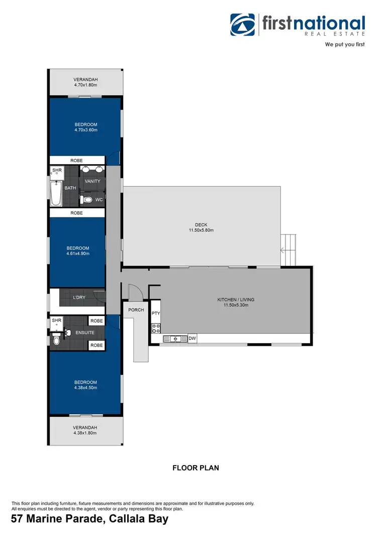 Floorplan of Homely house listing, 57 Marine Parade, Callala Bay NSW 2540
