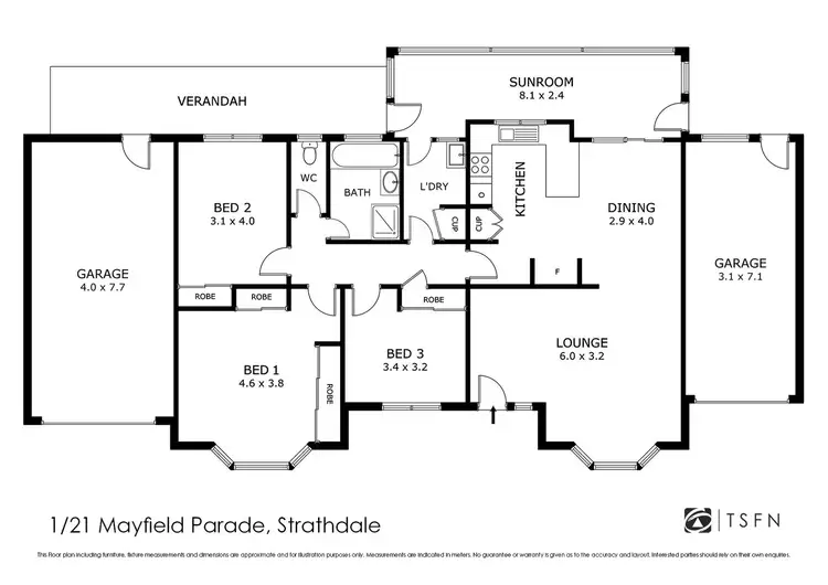 Floorplan of Homely house listing, 1/21 Mayfield Parade, Strathdale VIC 3550