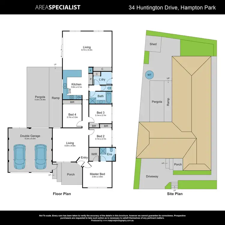 Floorplan of Homely house listing, 34 Huntington Drive, Hampton Park VIC 3976