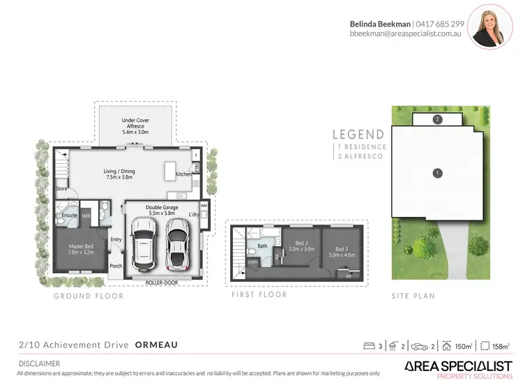 Floorplan of Homely semi-detached listing, 2/10 Achievement Drive, Ormeau QLD 4208