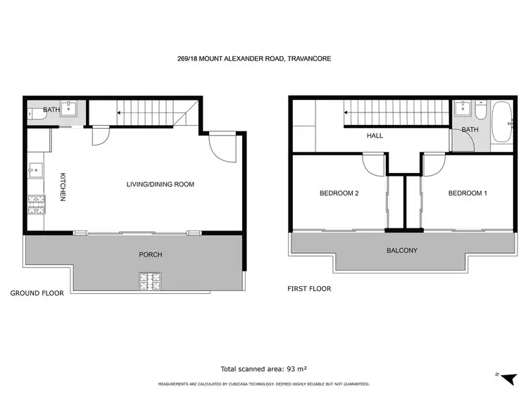 Floorplan of Homely apartment listing, 269/38 Mt Alexander Road, Travancore VIC 3032