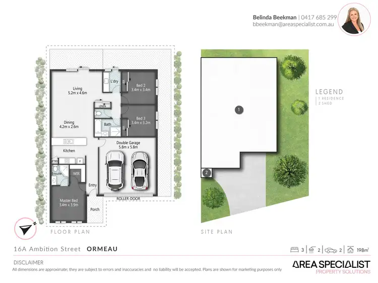 Floorplan of Homely semi-detached listing, 16A Ambition Street, Ormeau QLD 4208